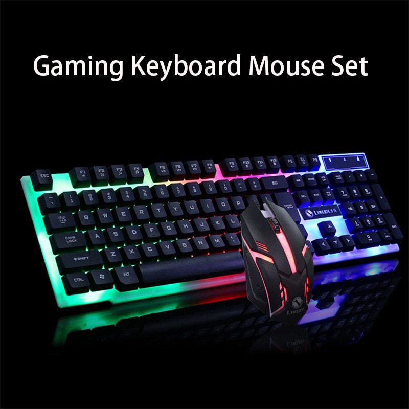 GTX300 Gaming Keyboard Mouse Glowing Set