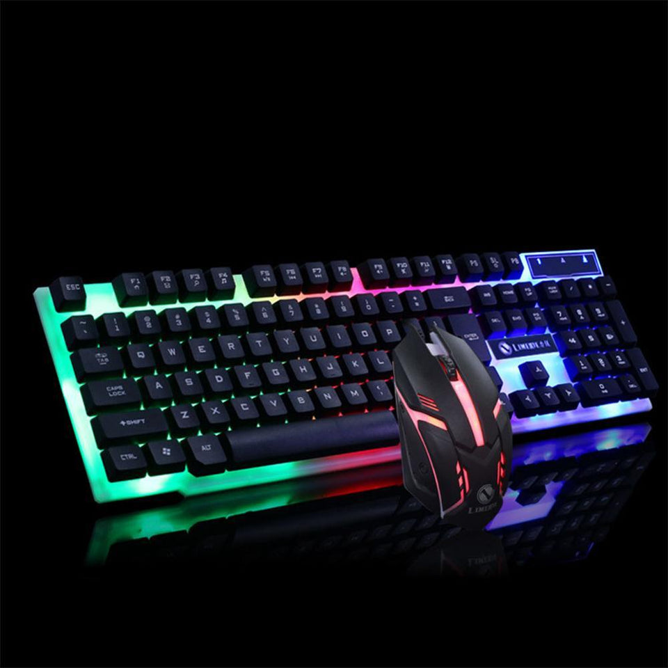 GTX300 Gaming Keyboard Mouse Glowing Set