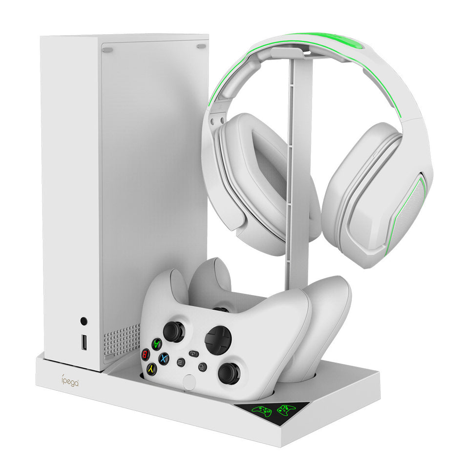 XboxSeriesS Gamepad Dual Battery Fixed Charger With Earphone Rack