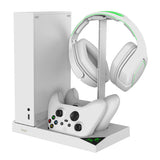 XboxSeriesS Gamepad Dual Battery Fixed Charger With Earphone Rack