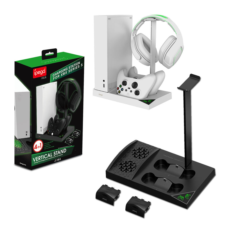 XboxSeriesS Gamepad Dual Battery Fixed Charger With Earphone Rack
