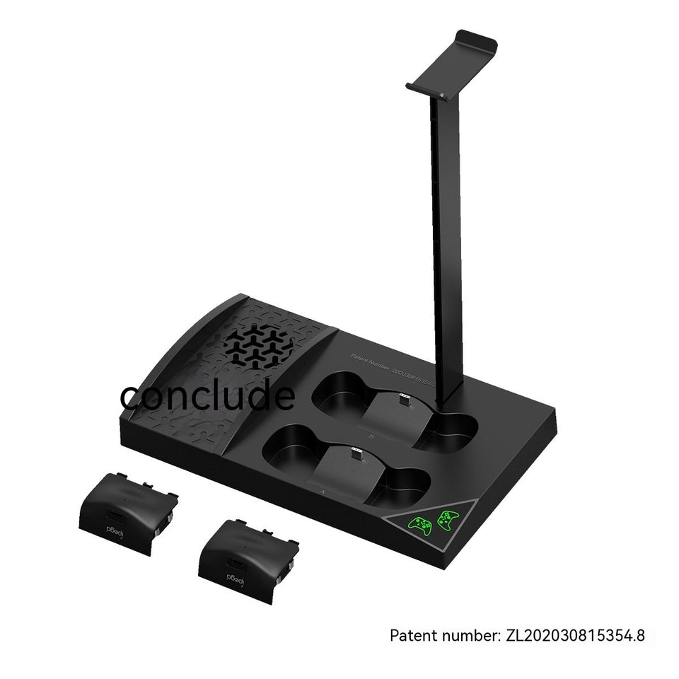 XboxSeriesS Gamepad Dual Battery Fixed Charger With Earphone Rack