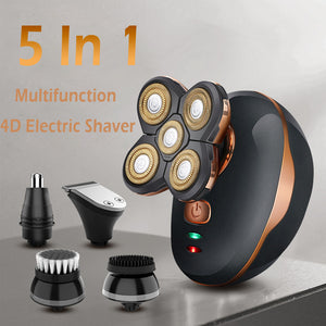 Multifunction 4D Electric Shaver 5 In 1 Men's Razor Beard Shaving Machine Trimmer Clipper